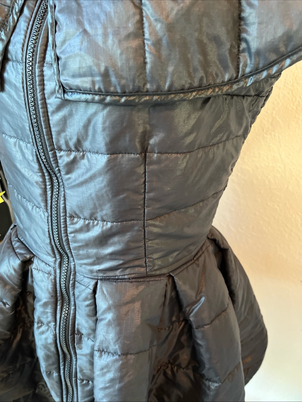 Vintage Lip Service Vest Jacket Flair Skirt Quilted Puff Rare 🍒🍒 LS2 Dress - Picture 3 of 16